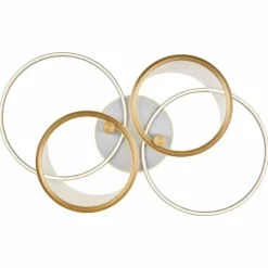 Lampes Dorées-Luminaires Globo Lighting Umbra Plafonnier LED Or, Argenté, 1 lumière, Télécommandes