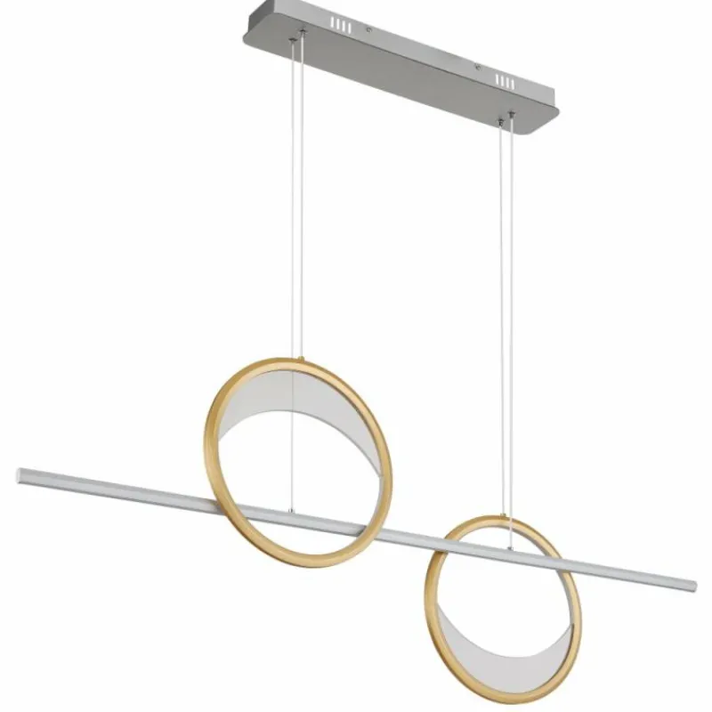 Lampes Dorées-Luminaires Globo Lighting Umbra Suspension LED Or, Argenté, 1 lumière, Télécommandes
