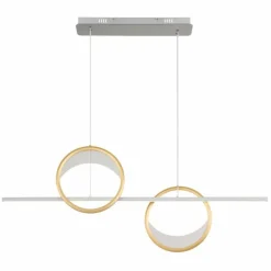 Lampes Dorées-Luminaires Globo Lighting Umbra Suspension LED Or, Argenté, 1 lumière, Télécommandes