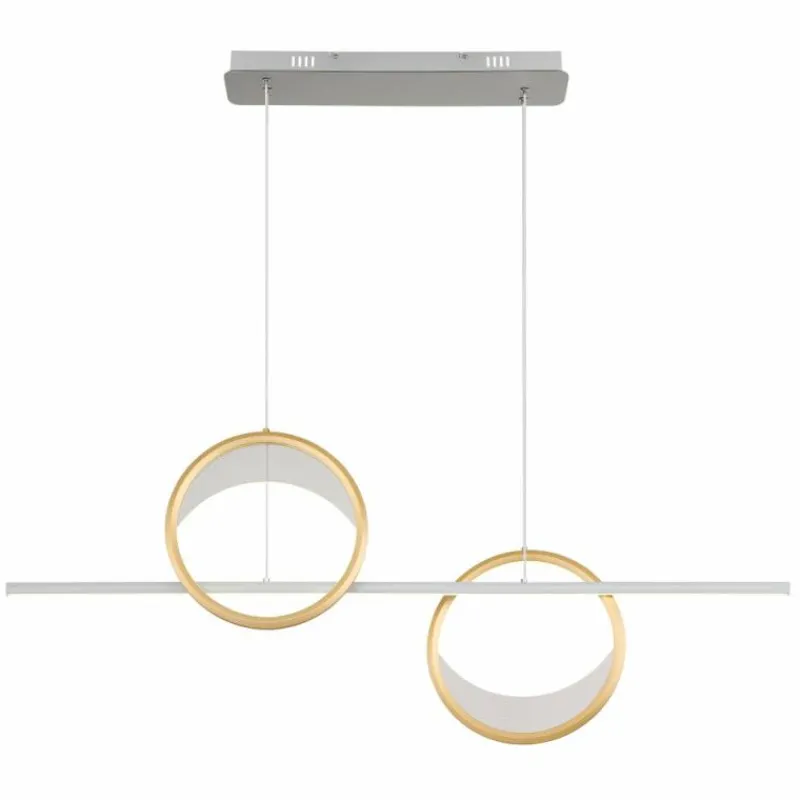 Lampes Dorées-Luminaires Globo Lighting Umbra Suspension LED Or, Argenté, 1 lumière, Télécommandes