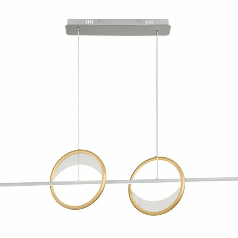 Lampes Dorées-Luminaires Globo Lighting Umbra Suspension LED Or, Argenté, 1 lumière, Télécommandes