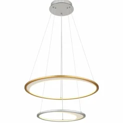 Lampes Dorées-Luminaires Globo Lighting Umbra Suspension LED Or, Argenté, 1 lumière, Télécommandes