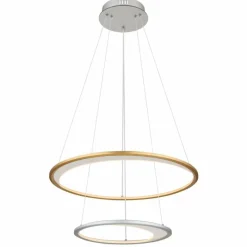 Lampes Dorées-Luminaires Globo Lighting Umbra Suspension LED Or, Argenté, 1 lumière, Télécommandes