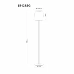 Luminaires Globo Lighting Vannie Lampadaire LED Noir, 1 lumière