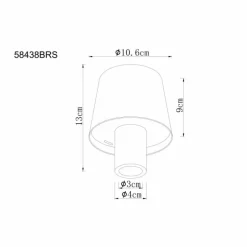 Luminaires Globo Lighting Vannie Lampe à poser LED Brun, 1 lumière