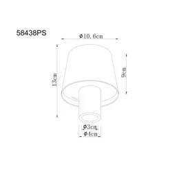 Luminaires Globo Lighting Vannie Lampe à poser LED Rose, 1 lumière