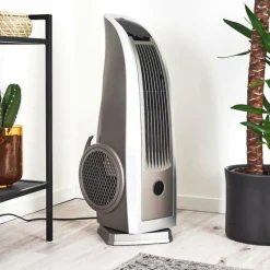 hofstein Ventilateur Benidorm Noir, Argenté, Télécommandes