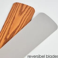 hofstein Ventilateur de plafond Apiao Brun, Couleur bois, Argenté, 1 lumière