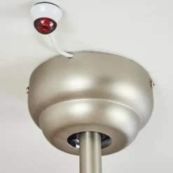 hofstein Ventilateur de plafond Morino Écru, Nickel mat, 2 lumières, Télécommandes