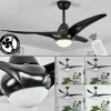 hofstein Ventilateur de plafond Malloa LED Noir, 1 lumière, Télécommandes