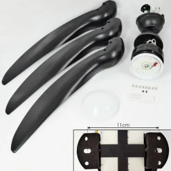 hofstein Ventilateur de plafond Malloa LED Noir, 1 lumière, Télécommandes