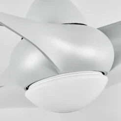 hofstein Ventilateur de plafond Malloa LED Titane, 1 lumière, Télécommandes
