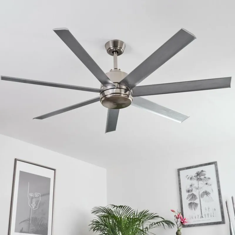 hofstein Ventilateur de plafond Aargaard Acier inoxydable, Télécommandes