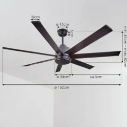 hofstein Ventilateur de plafond Aargaard Noir, Télécommandes
