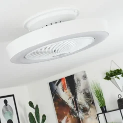 hofstein Ventilateur de plafond Azenha LED Blanc, 1 lumière, Télécommandes
