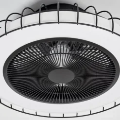 hofstein Ventilateur de plafond Burmeister LED Noir, 1 lumière, Télécommandes