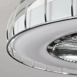 hofstein Ventilateur de plafond Burmeister LED Blanc, 1 lumière, Télécommandes