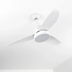 hofstein Ventilateur de plafond Doha LED Blanc, 1 lumière, Télécommandes