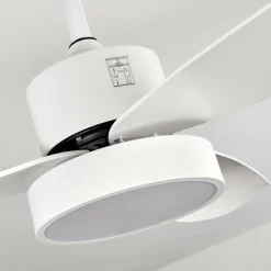hofstein Ventilateur de plafond Doha LED Blanc, 1 lumière, Télécommandes