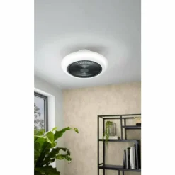 Luminaires Eglo Ventilateur de plafond Eglo SAYULITA LED Noir, Blanc, 3 lumières