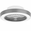 Luminaires Eglo Ventilateur de plafond Eglo SAZAN LED Noir, Blanc, 3 lumières