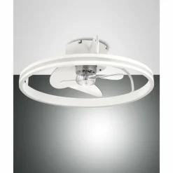 Luminaires Fabas Luce Ventilateur de plafond Fabas Luce Relais LED Blanc, 1 lumière
