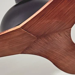 hofstein Ventilateur de plafond Follseland Brun, Couleur bois, Noir