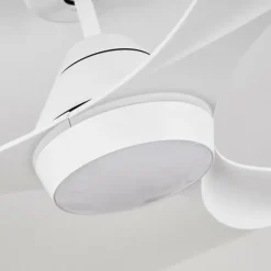 hofstein Ventilateur de plafond Follseland LED Blanc, 1 lumière, Télécommandes