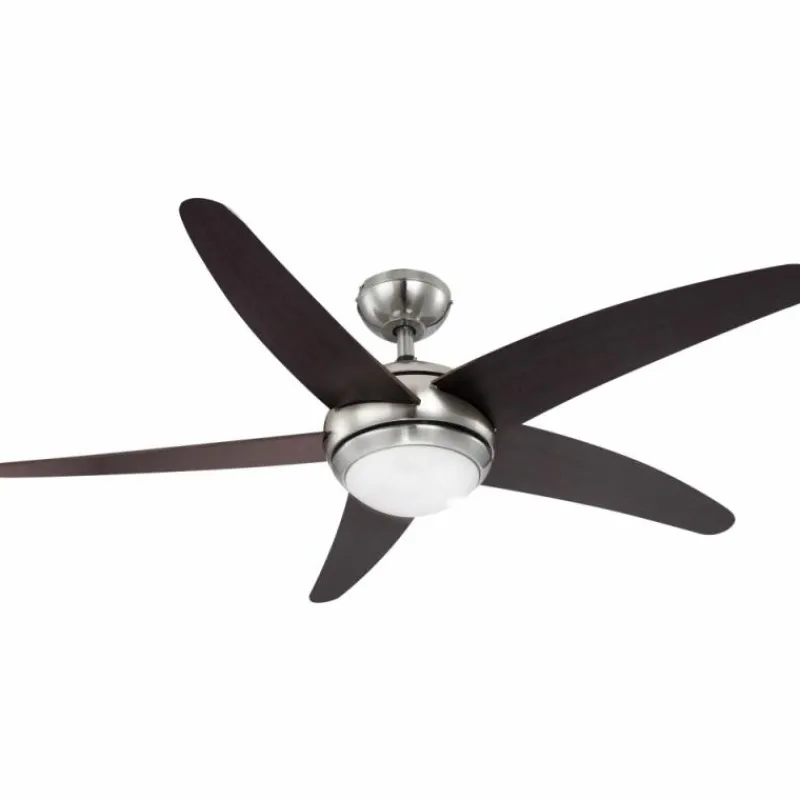 Luminaires Globo Lighting Ventilateur de plafond Globo Fabiola Bois foncé, Nickel mat, 1 lumière, Télécommandes