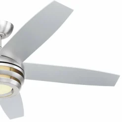 Luminaires Globo Lighting Ventilateur de plafond Globo VIVIANA LED Nickel mat, 1 lumière, Télécommandes