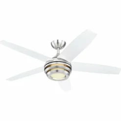 Luminaires Globo Lighting Ventilateur de plafond Globo VIVIANA LED Nickel mat, 1 lumière, Télécommandes