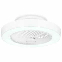 Luminaires Globo Lighting Ventilateur de plafond Globo DOMEY LED Blanc, 1 lumière, Télécommandes
