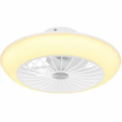 Luminaires Globo Lighting Ventilateur de plafond Globo LAFFEE LED Blanc, 1 lumière