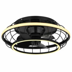 Luminaires Globo Lighting Ventilateur de plafond Globo LEONHARD LED Noir, 1 lumière, Télécommandes