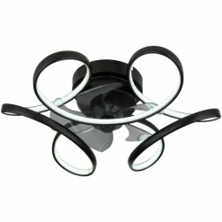 Luminaires Globo Lighting Ventilateur de plafond Globo LORIS LED Noir, 1 lumière, Télécommandes