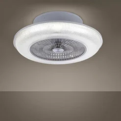 Luminaires Leuchten Direkt Ventilateur de plafond Leuchten Direkt DION LED Argenté, 1 lumière, Télécommandes, Changeur de couleurs