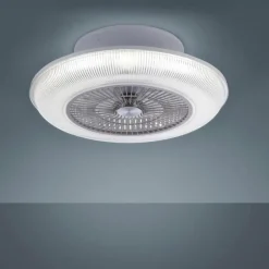 Luminaires Leuchten Direkt Ventilateur de plafond Leuchten Direkt DION LED Argenté, 1 lumière, Télécommandes, Changeur de couleurs