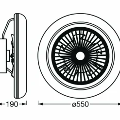 Luminaires Ledvance Ventilateur de plafond LEDVANCE Smart Blanc, 1 lumière, Télécommandes