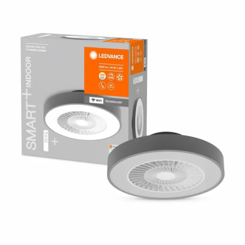 Luminaires Ledvance Ventilateur de plafond LEDVANCE Smart Gris, 1 lumière, Télécommandes