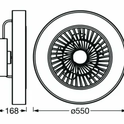 Luminaires Ledvance Ventilateur de plafond LEDVANCE Smart Gris, 1 lumière, Télécommandes
