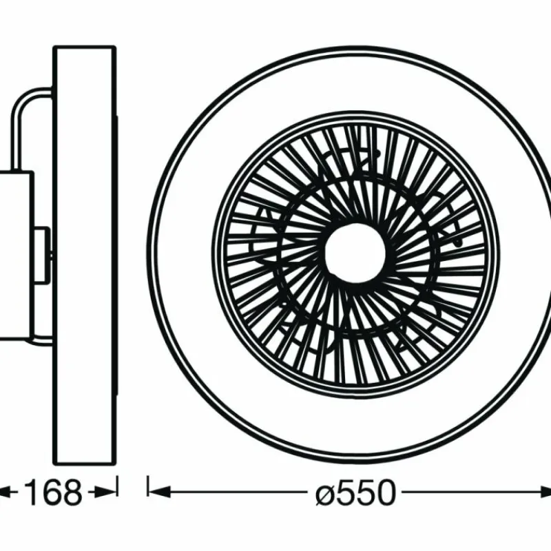 Luminaires Ledvance Ventilateur de plafond LEDVANCE Smart Gris, 1 lumière, Télécommandes