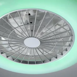 Luminaires Leuchten Direkt Ventilateur de plafond Leuchten-Direkt PATRICK LED Argenté, 1 lumière, Télécommandes, Changeur de couleurs