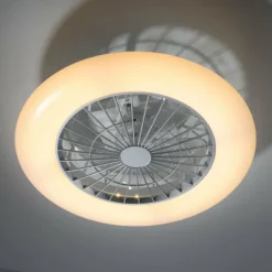 Luminaires Leuchten Direkt Ventilateur de plafond Leuchten-Direkt PATRICK LED Argenté, 1 lumière, Télécommandes, Changeur de couleurs