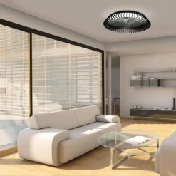 Luminaires Mantra Ventilateur de plafond Mantra HIMALAYA LED Noir, 1 lumière, Télécommandes