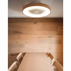 Luminaires Mantra Ventilateur de plafond Mantra TIBET LED Bois foncé, Blanc, 1 lumière, Télécommandes