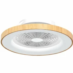 Luminaires Mantra Ventilateur de plafond Mantra TIBET LED Bois foncé, Blanc, 1 lumière, Télécommandes