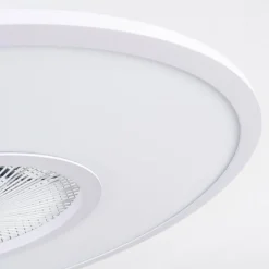 hofstein Ventilateur de plafond Marmorta LED Blanc, 1 lumière, Télécommandes