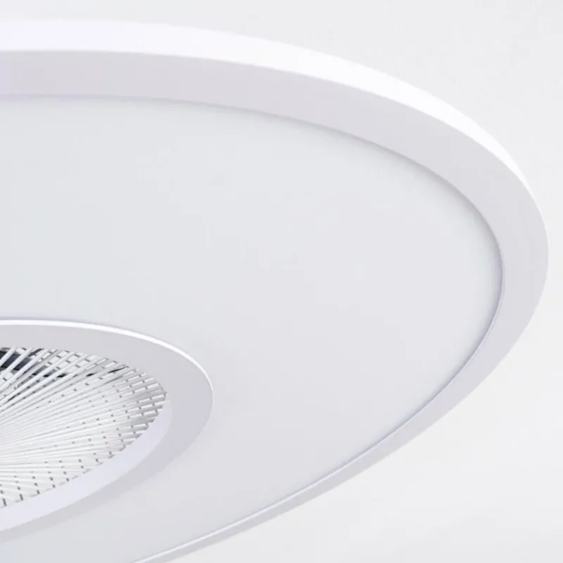 hofstein Ventilateur de plafond Marmorta LED Blanc, 1 lumière, Télécommandes