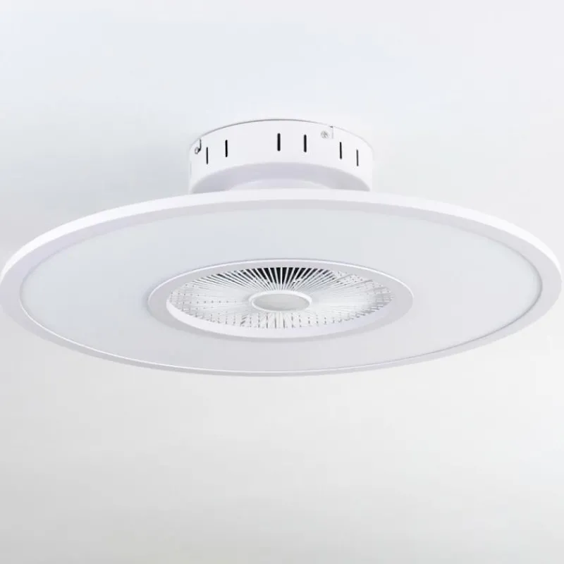 hofstein Ventilateur de plafond Marmorta LED Blanc, 1 lumière, Télécommandes