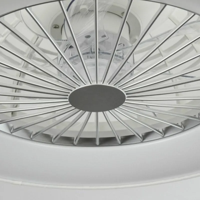 hofstein Ventilateur de plafond Moli LED Blanc, 1 lumière, Télécommandes